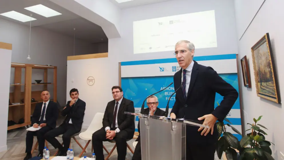 Francisco Conde present&oacute; en Lugo los detalles de la nueva aceleradora del sector aeron&aacute;utico.