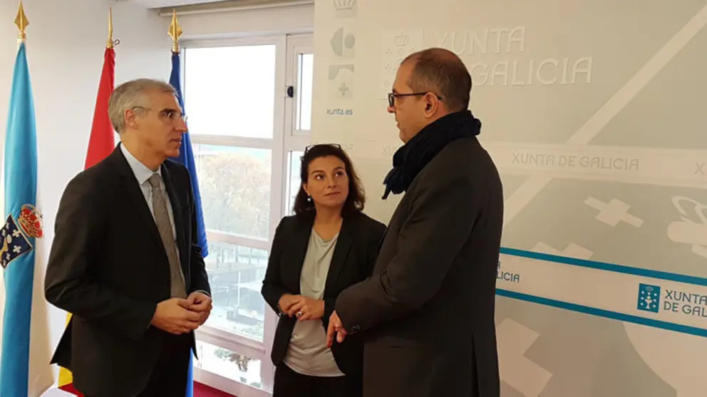 Francisco Conde con Carla Gouhin y Fr&eacute;d&eacute;ric Puech.