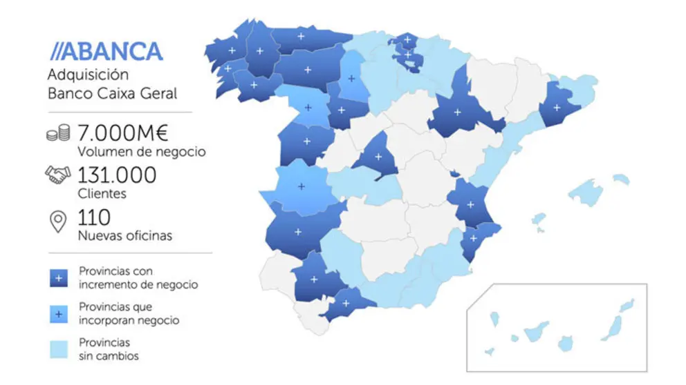 Las grandes cifras de la adquisici&oacute;n de Banco Caixa Geral por Abanca.