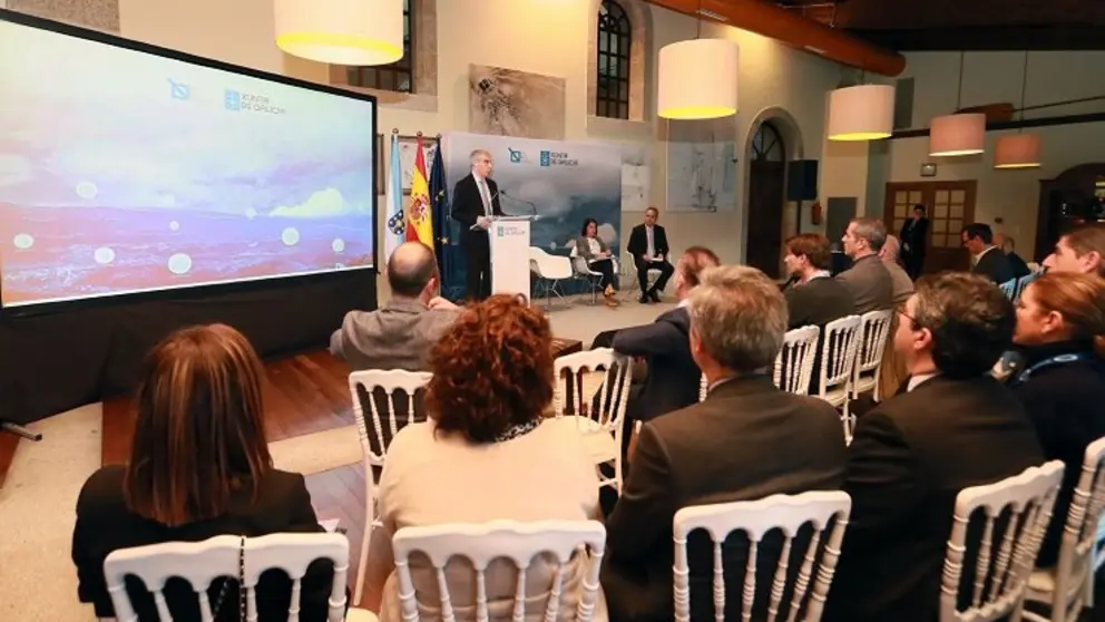 Francisco Conde en su intervenci&oacute;n en el encuentro con las empresas que participan en Rozas.