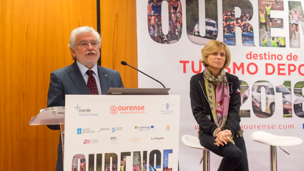 El vicepresidente de la Diputaci&oacute;n de Ourense, Rosendo Fern&aacute;ndez, y la secretaria xeral de Turismo de la Xunta, Nava Castro./A.PAZ.