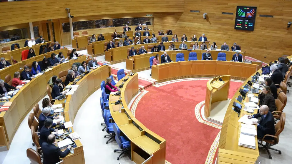 Pleno del Parlamento de Galicia.