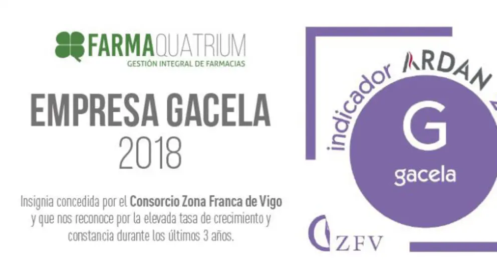 FarmaQuatrium recibi&oacute; el indicador Ard&aacute;n "Empresa Gacela 2018".
