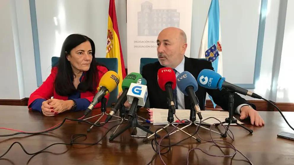 La subdelegada del Gobierno en Lugo, Mar&iacute;a Isabel Rodr&iacute;guez, y el delegado del Gobierno en Galicia, Javier Losada.