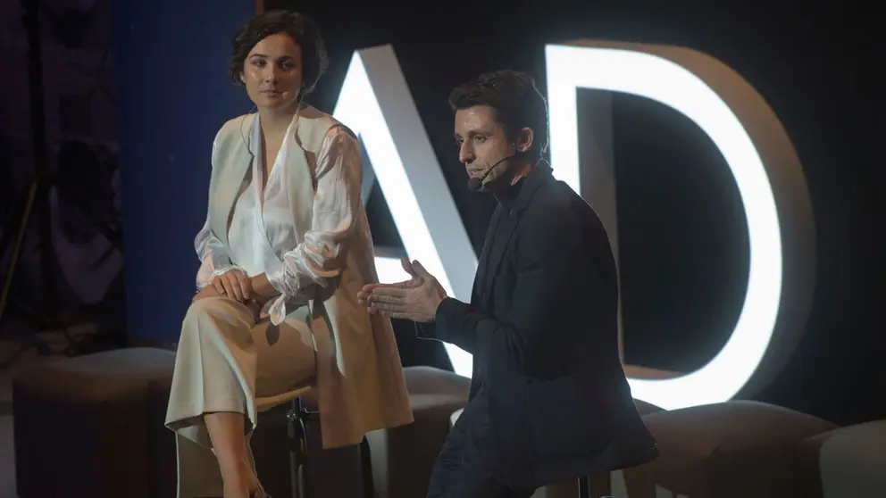 Adriana Dom&iacute;nguez, consejera delegada de Adolfo Dom&iacute;nguez, y Antonio Puente, nuevo director general.