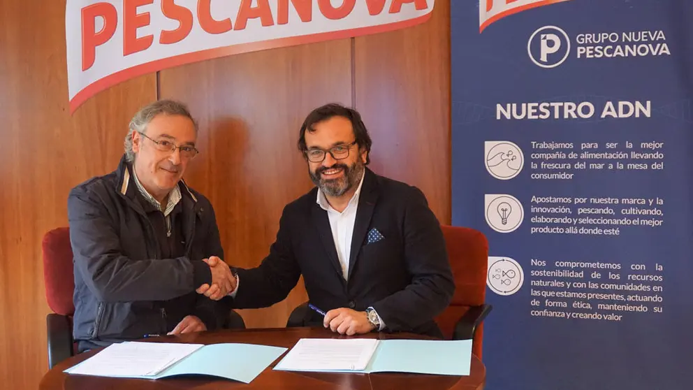 El consejero delegado de Isidro 1952, Pablo &Aacute;ngel Garc&iacute;a- Gasc&oacute;, y el CEO de Nueva Pescanova, Ignacio Gonz&aacute;lez.