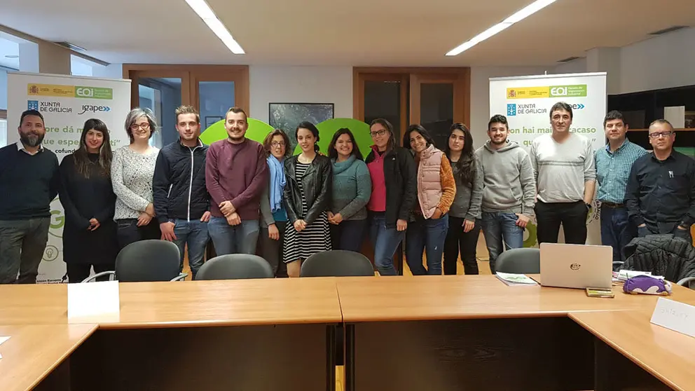 Emprendedores que participan en el coworking de San Cibrao das Vi&ntilde;as.