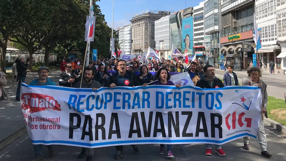 Manifestaci&oacute;n do Primeiro de Maio da CIG na Coru&ntilde;a.