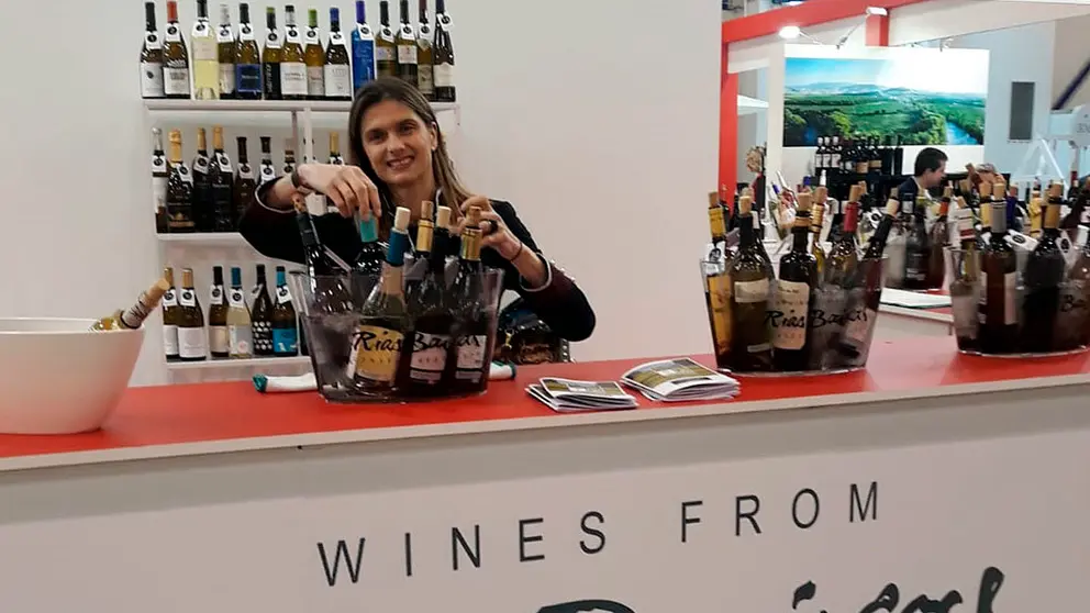 Stand de R&iacute;as Baixas en la feria Vynos Dienos de Lituania.