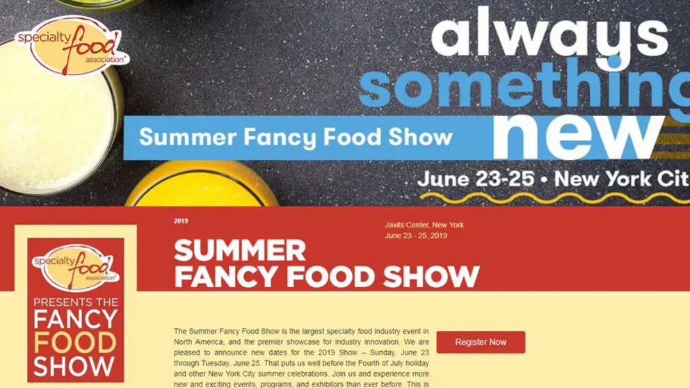 Summer Fancy Food es un evento que tiene lugar en Nueva York del 23 al 25 de junio.
