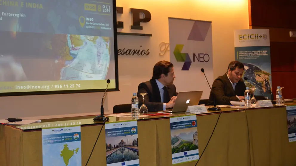 Armando Priegue-Freire, socio director de Axperia Ventures, y Luis Rey, director de operaciones de INEO, en la jornada celebrada en la CEP.