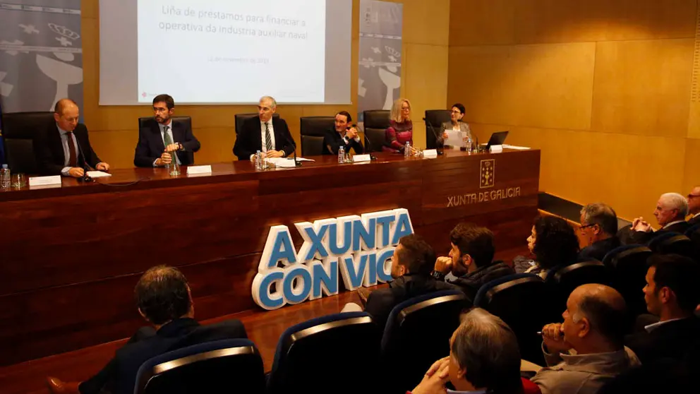 En la reuni&oacute;n en Vigo con el sector naval, el conselleiro Francisco Conde estuvo acompa&ntilde;ado por el director del Igape y la delegada de la Xunta en la ciudad, entre otros.