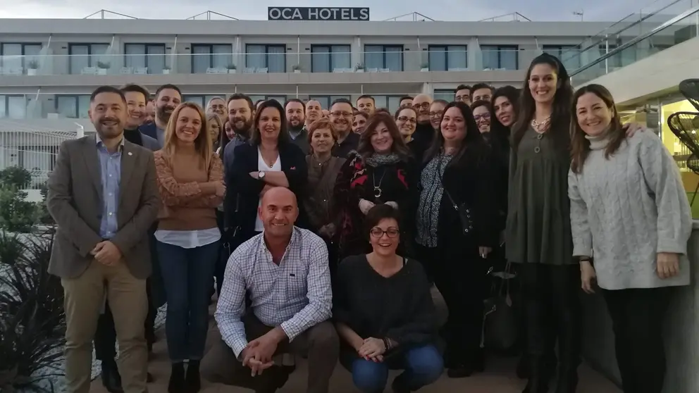 Los directores de los establecimentos de la cadena Oca, en el Oca Playa de Foz Hotel & Spa.