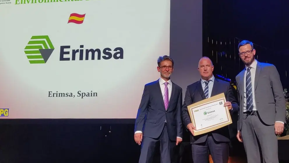 Erimsa recibi&oacute; en un acto en Bruselas dos primeros premios de la Asociaci&oacute;n Europea de &Aacute;ridos.