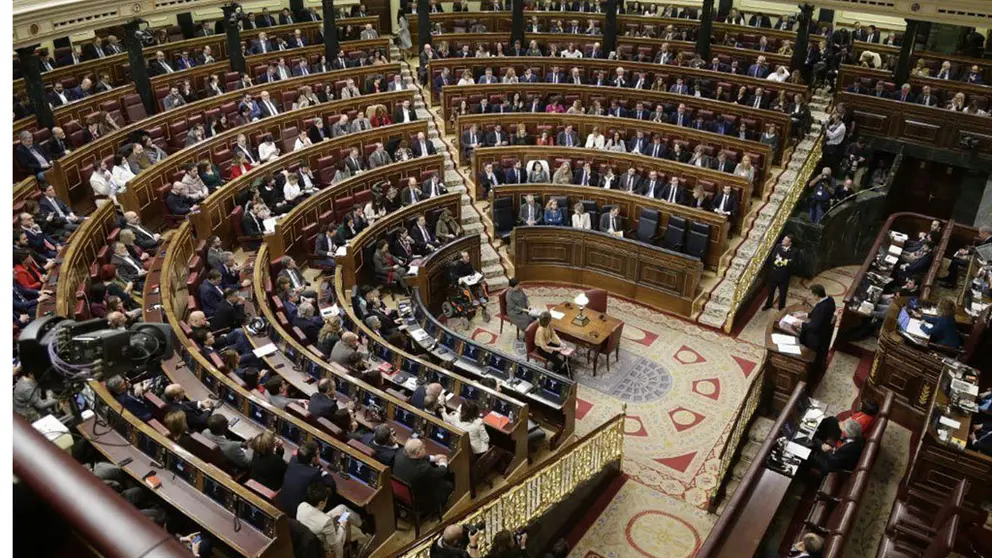 Una imagen de la sesi&oacute;n de investidura en el Congreso de los Diputados.