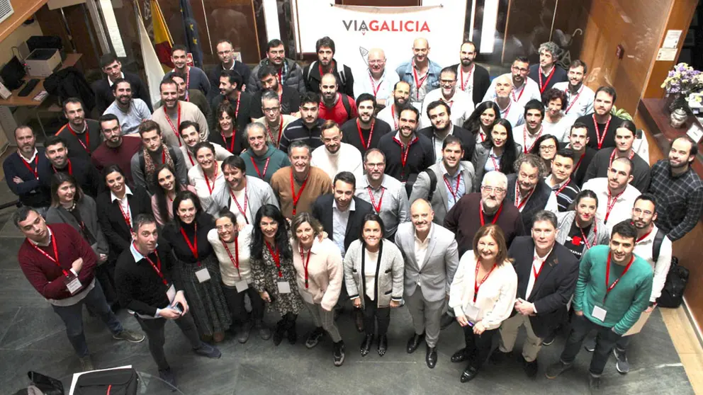 Emprendedores que participan en la fase de Academia de la 6&ordf; ViaGalicia, en Pant&oacute;n.