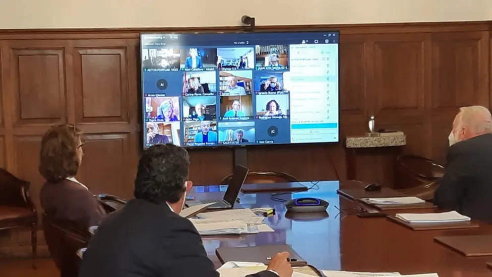 Reuni&oacute;n del consejo de administraci&oacute;n del Puerto de Vigo por v&iacute;a telem&aacute;tica.