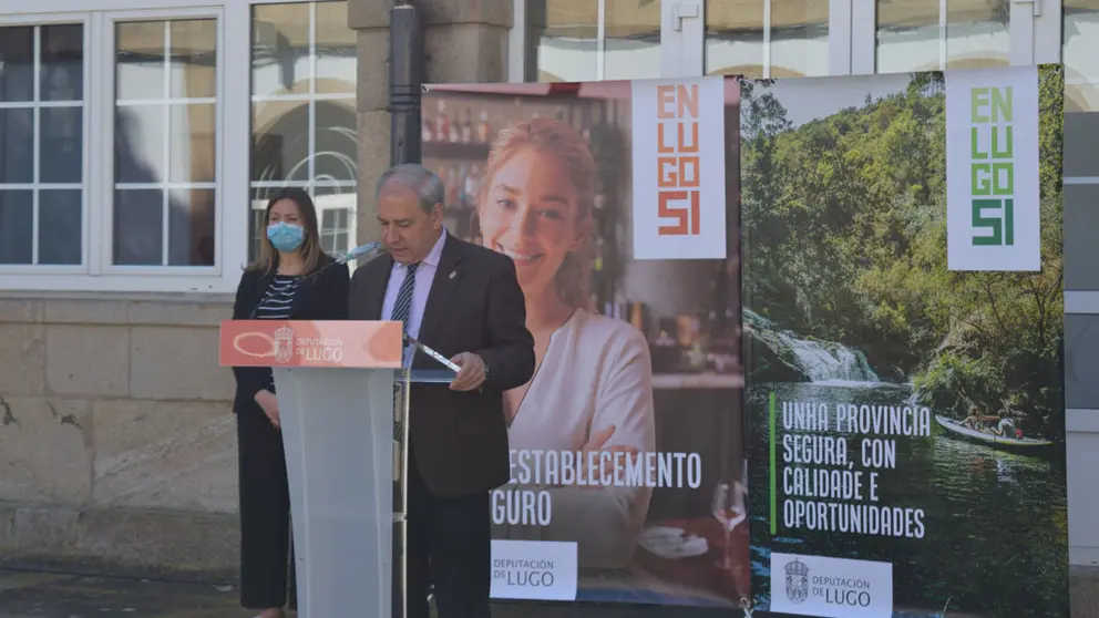 O presidente da Deputaci&oacute;n de Lugo, Jos&eacute; Tom&eacute;, na presentaci&oacute;n da campa&ntilde;a "En Lugo, si".