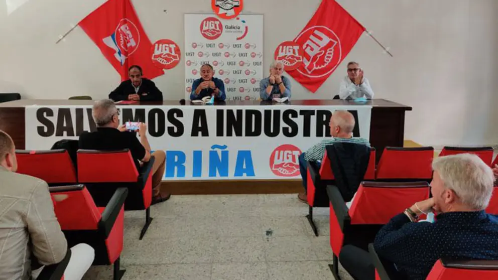Rueda de prensa conjunta de los dirigentes de UGT, UGT Galicia y UGT FICA Galicia.