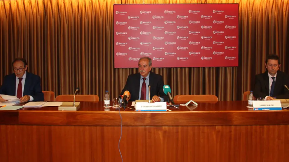Rueda de prensa de la C&aacute;mara de Comercio de A Coru&ntilde;a.