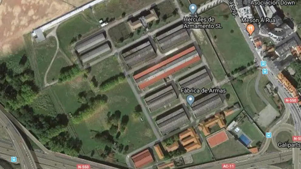 Antigua F&aacute;brica de Armas de A Coru&ntilde;a./GOOGLE MAPS.