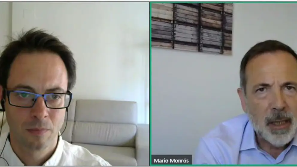 Xabier D&iacute;az y Mario Monr&oacute;s, de la consultora Tactio, en un momento del webinar.