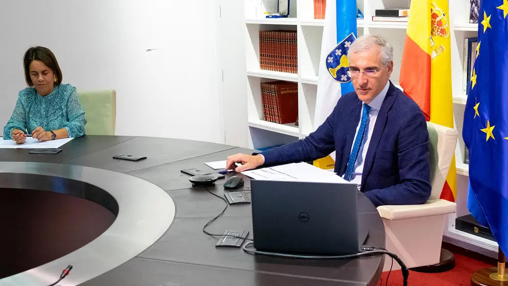 La directora de Gain y el conselleiro de Econom&iacute;a participaron en un encuentro online con los beneficiarios de Connect-19./X.CRESPO.