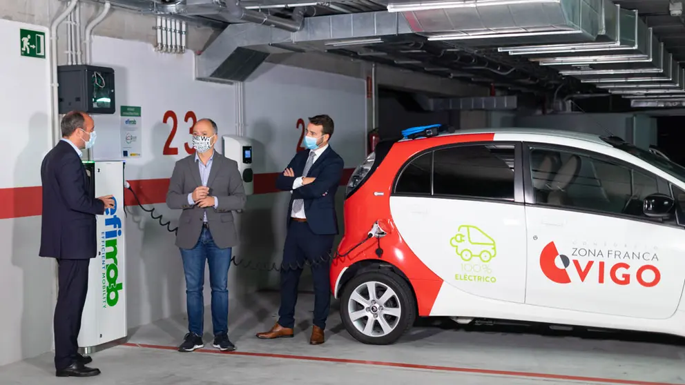 Punto de recarga para veh&iacute;culos el&eacute;ctricos.