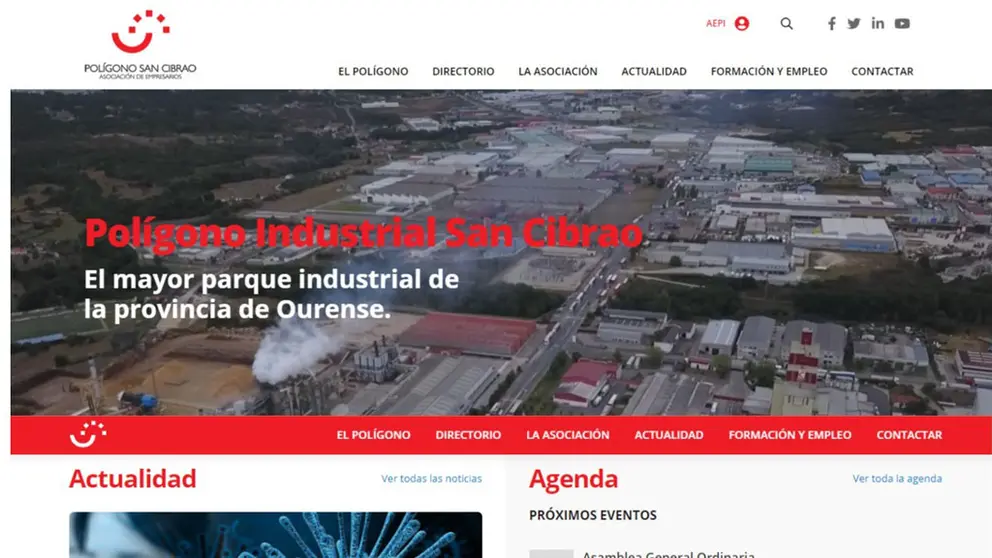 Nueva web de la Asociaci&oacute;n de Empresarios del Pol&iacute;gono de San Cibrao.