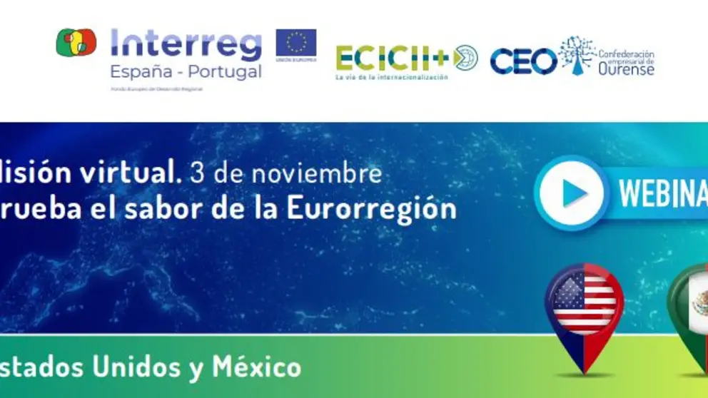 La Confederaci&oacute;n Empresarial de Ourense organiza un seminario web, en el marco de la misi&oacute;n comercial inversa con
compradores procedentes de M&eacute;xico y Estados Unidos.