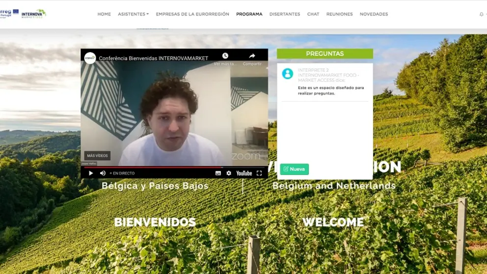 Un momento de la apertura de la misi&oacute;n comercial virtual con importadores de Holanda y B&eacute;lgica.