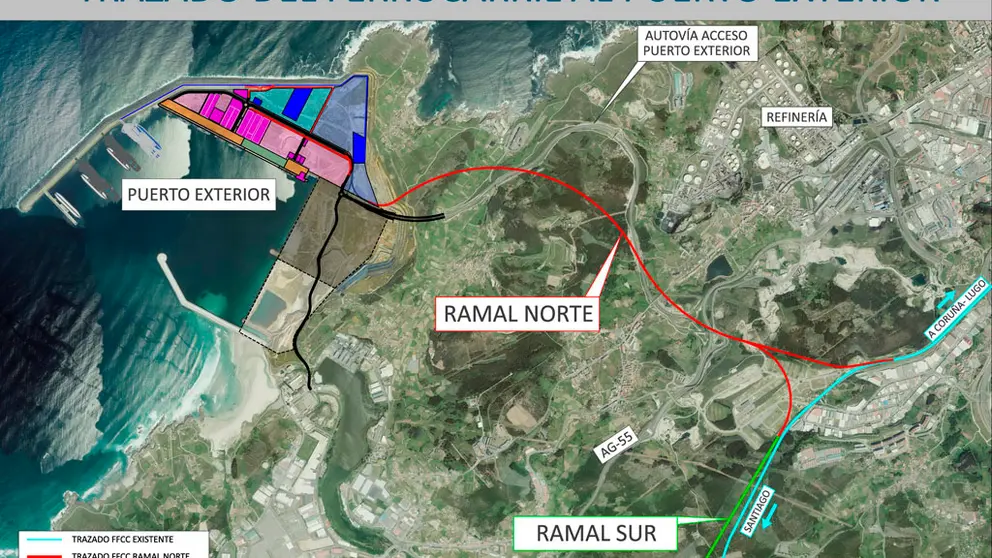 La Autoridad Portuaria quiere que se priorice la construcci&oacute;n del ramal norte que enlazar&iacute;a con Punta Langosteira.