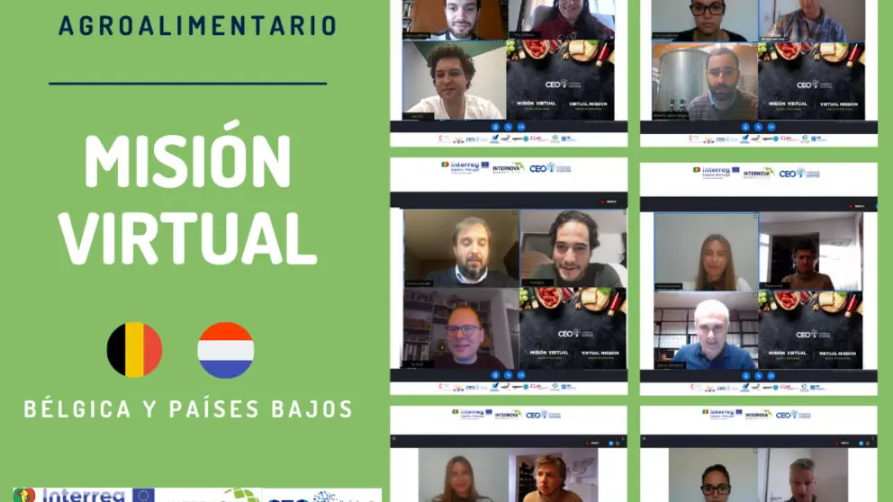 Imagen de algunas de las reuniones virtuales entre empresas de la Eurorregi&oacute;n e importadores de Pa&iacute;ses Bajos y B&eacute;lgica.