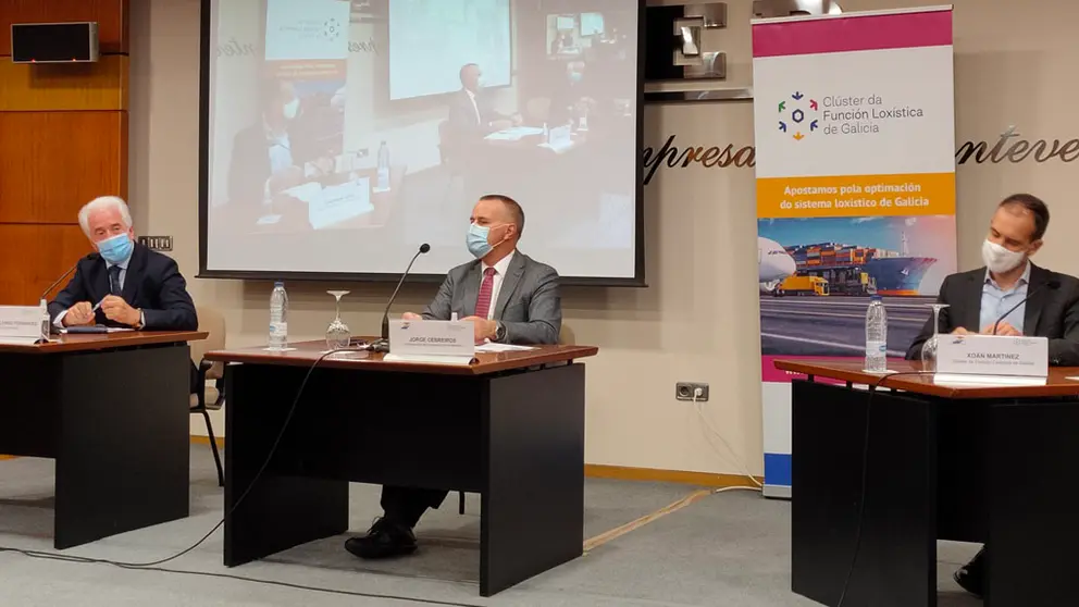 Jornada de promoci&oacute;n del transporte mar&iacute;timo de corta distancia organizada en la CEP,en Vigo, por la asociaci&oacute;n TMCD y el Cl&uacute;ster de la Funci&oacute;n Log&iacute;stica de Galicia./TWITTER CL&Uacute;STER.