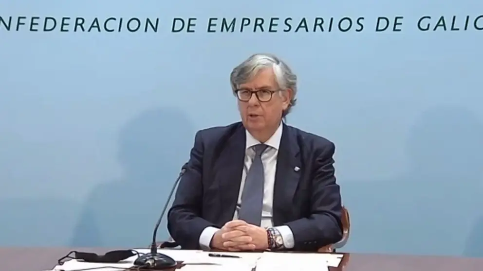La rueda de prensa del nuevo presidente de la CEG, Juan Manuel Vieites, pudo seguirse presencial o telem&aacute;ticamente.
