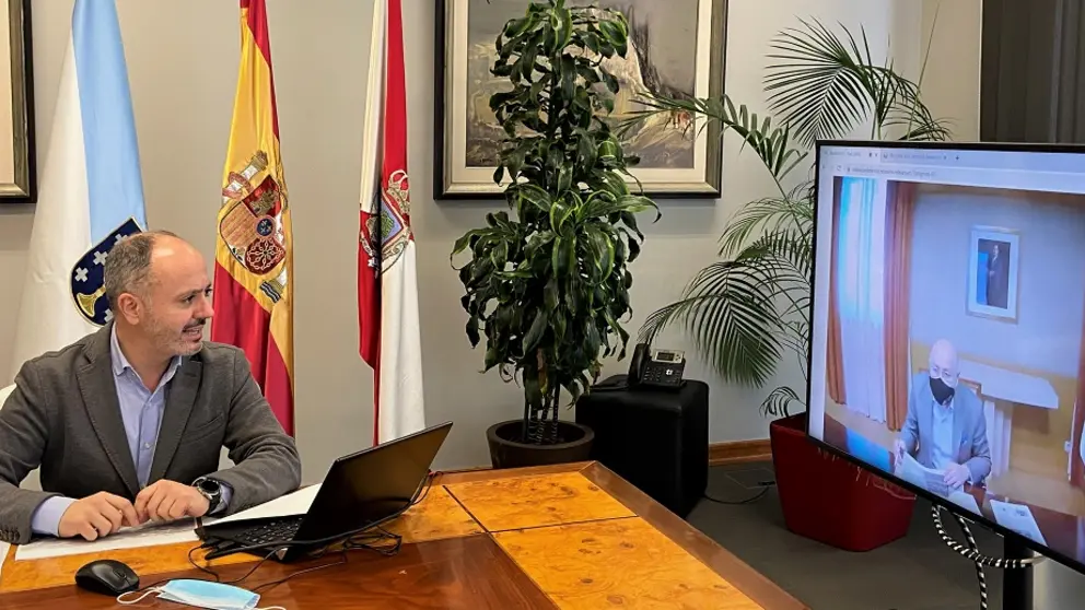 David Regades en videoconferencia con Javier Losada.
