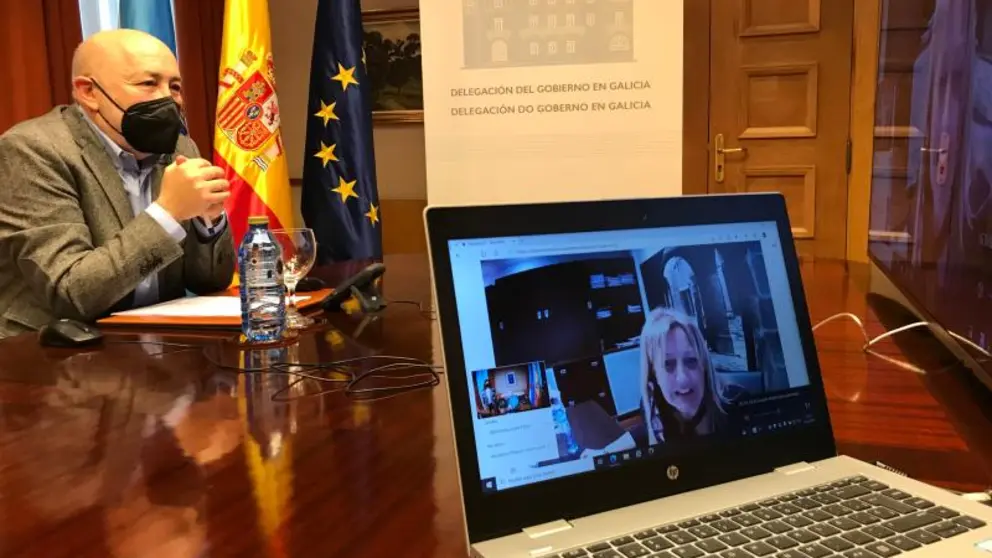 Javier Losada, en videoconferencia con la gerente de SEA./DEL.GOBIERNO GALICIA.