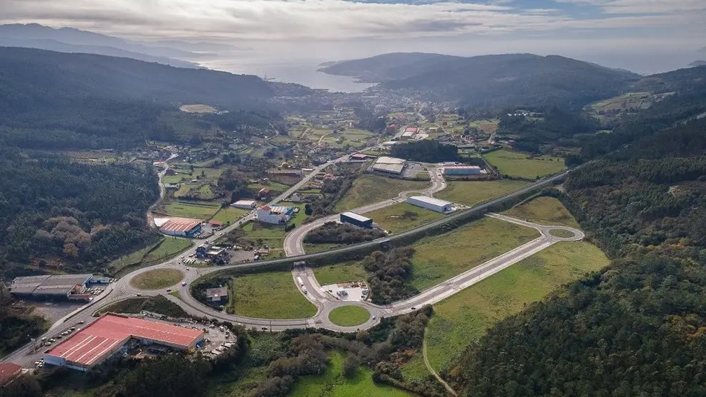 Vista a&eacute;rea del pol&iacute;gono empresarial de Cee.