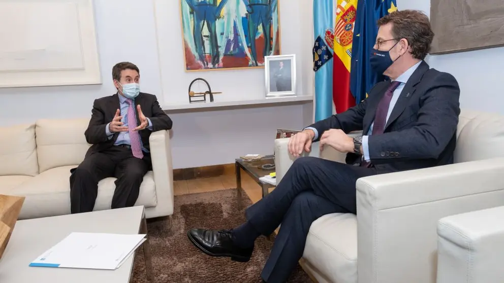 El consejero delegado de Repsol, Josu Jon Imaz, junto al presidente de la Xunta, Alberto N&uacute;&ntilde;ez Feij&oacute;o.