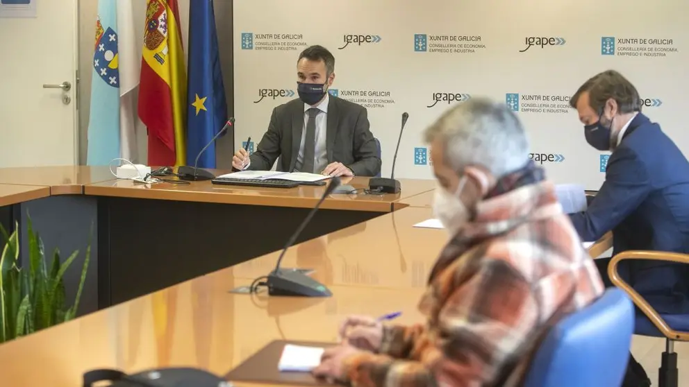 Fernando Guldr&iacute;s, director del Igape, en rueda de prensa.
