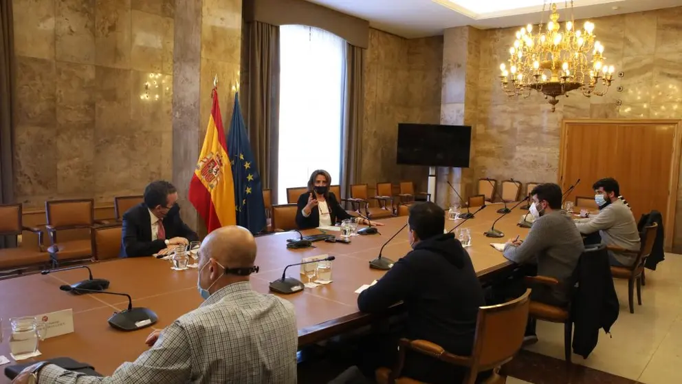 La ministra de Transici&oacute;n Ecol&oacute;gica, en reuni&oacute;n con el comit&eacute; de empresa de Ence./MITECO.