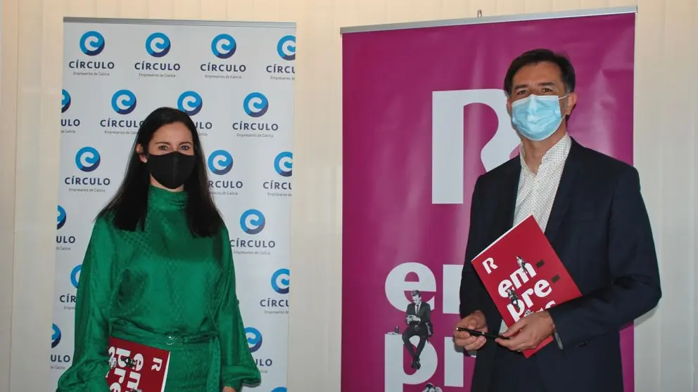 Patricia Garc&iacute;a Gonz&aacute;lez, presidenta del C&iacute;rculo de Empresarios de Galicia, e Isidro Fern&aacute;ndez de la Calle, director corporativo Empresas de R y del Grupo Euskaltel.