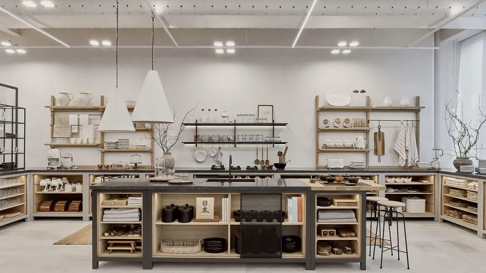 La nueva tienda de Zara Home de A Coru&ntilde;a refleja el esquema tradicional de una casa,.