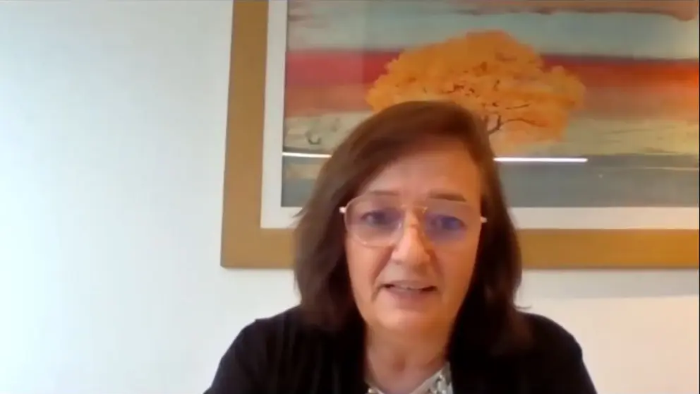 Cristina Herrero, presidenta de la Autoridad Independiente de Responsabilidad Fiscal, en la conferencia online organizada por la RIFDE.