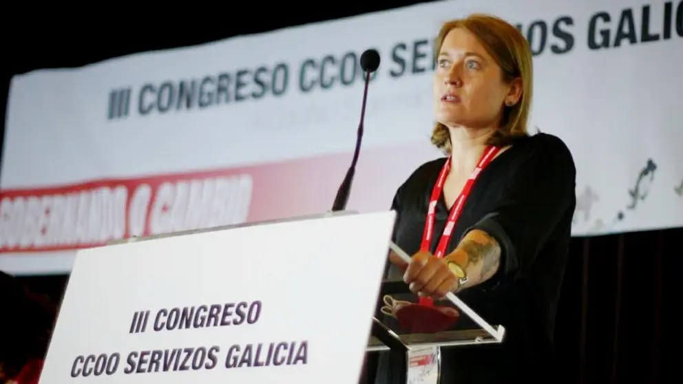 Luc&iacute;a Trenor, reelixida secretaria xeral de CCOO-Servizos.