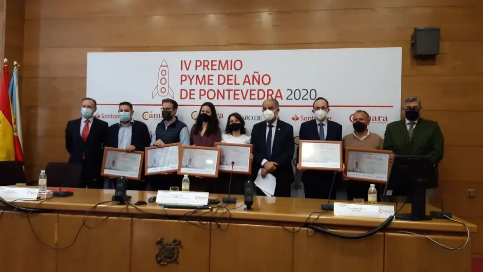Galardonados con los Premios
Pyme del A&ntilde;o de Pontevedra.