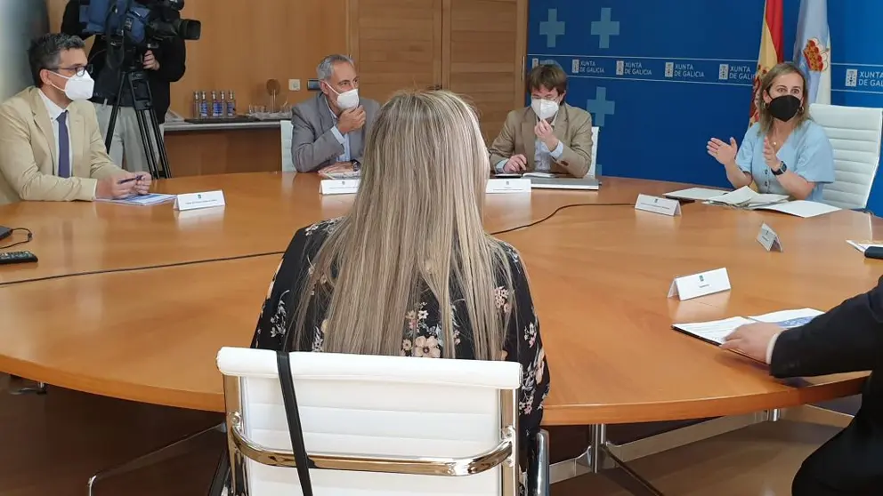 La conselleira de Infraestructuras y Movilidad, junto con el director de la Agencia Gallega de Infraestructuras, Francisco Men&eacute;ndez, mantuvo hoy una reuni&oacute;n con representantes del Cl&uacute;ster de la Funci&oacute;n Log&iacute;stica de Galicia, de la Federaci&oacute;n Gallega de Transporte de Mercanc&iacute;as-Fegatramer y de Apetamcor-Fegatrans.