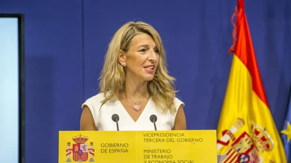 La ministra de Trabajo y Econom&iacute;a Social, Yolanda D&iacute;az.
