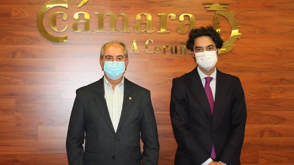El presidente de la C&aacute;mara de Comercio de A Coru&ntilde;a, Antonio Couceiro, y el director general de Cofides, Rodrigo Madrazo.