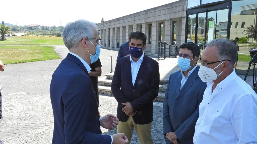 Francisco Conde, Gabriel Al&eacute;n, Javier Taibo y Pedro Rodr&iacute;guez, en la Tecn&oacute;pole.